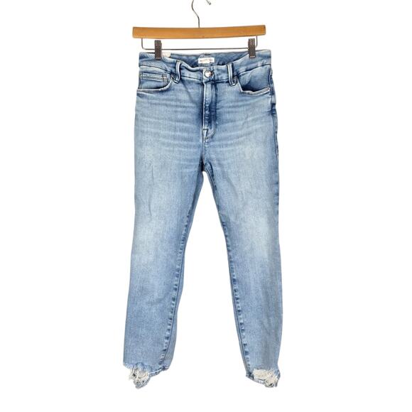 Good American Womens 10/30 Blue Good Legs Cigarette Fit GLSPBD731T BLUE841 Pants - Picture 1 of 15
